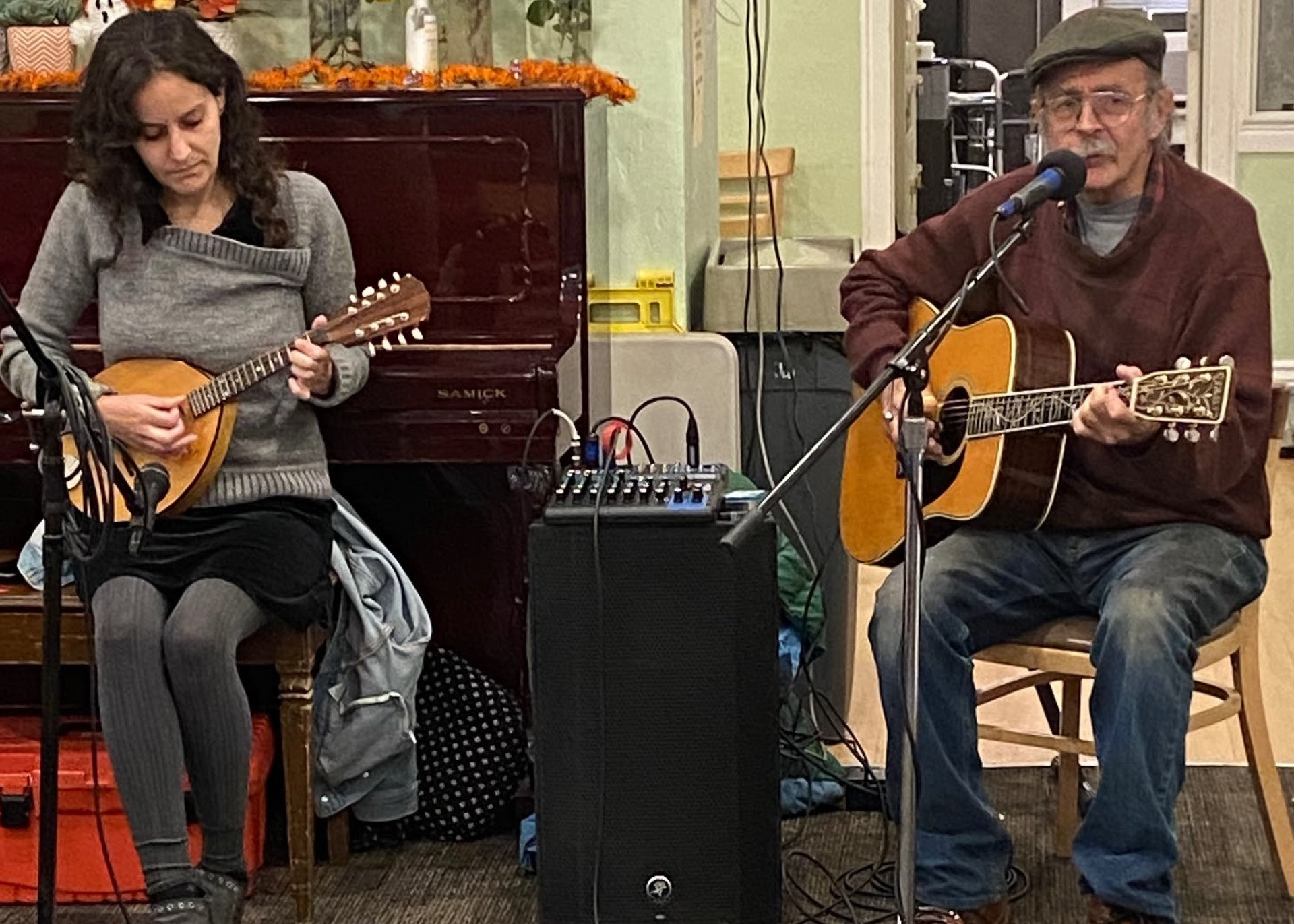 Denver Street Irregulars perform for residents at Pine Creek Rehab and Nursing.